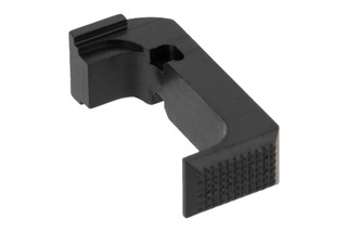 Shield Arms Glock 43X Extended Magazine release is machined from aluminum and anodized black